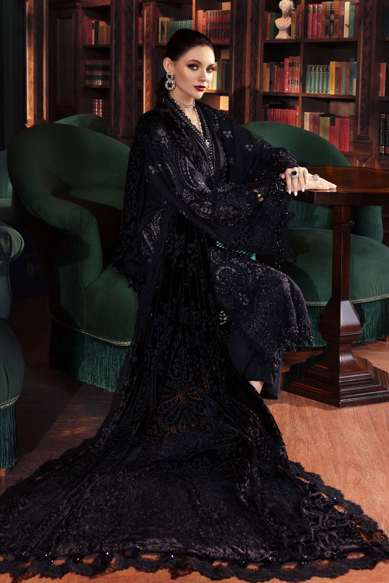 Maria B | Winter Luxe 25 | WL-1307 by Maria B - Designer Dress - Type : Ladies Clothes - Available at Libayah - 100% Original 