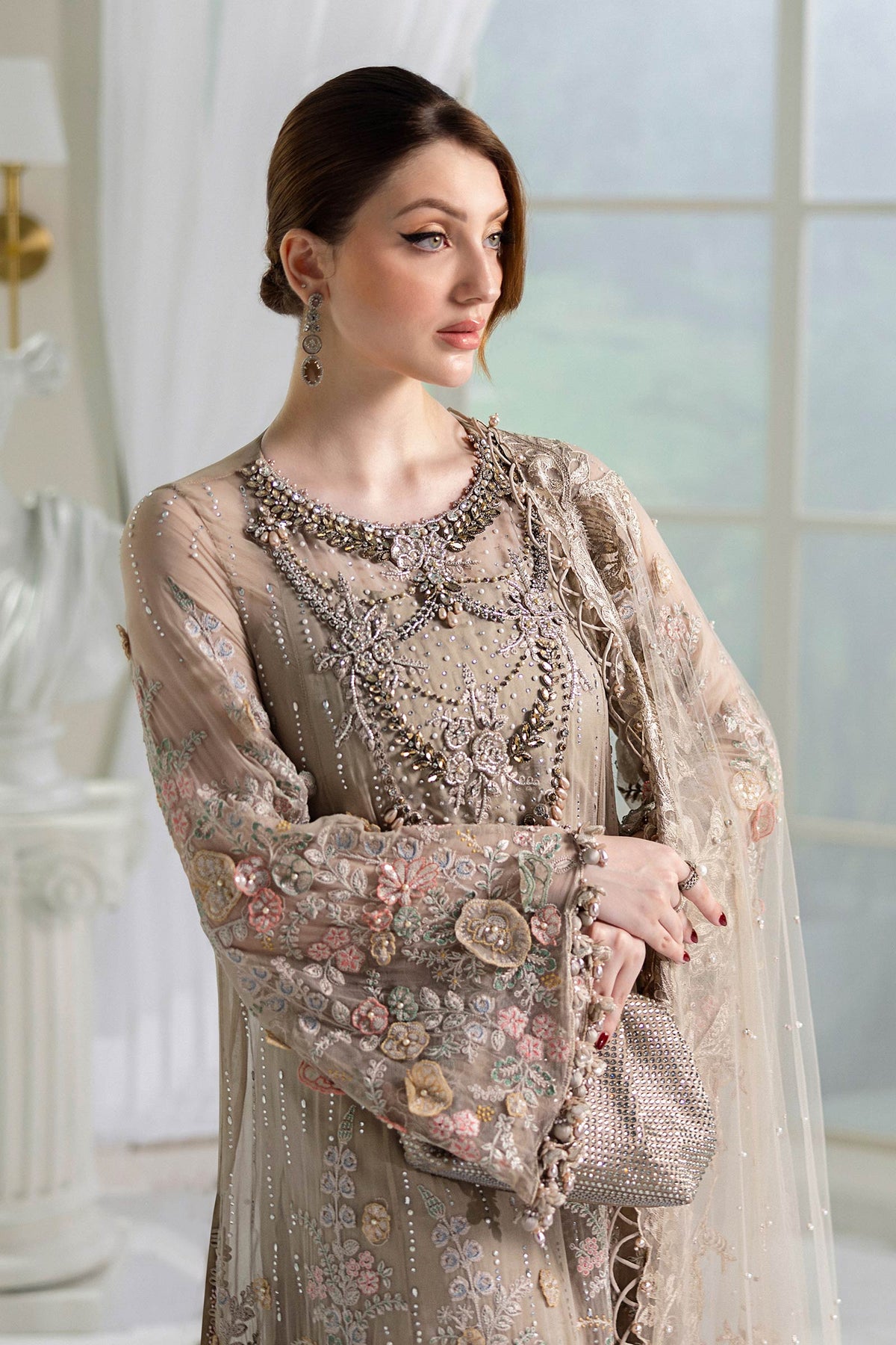 Maria B | Chiffon Formals 25 | MPC-25-107 by Maria B - Designer Dress  - Type : Ladies Clothes - Available at Libayah - 100% Original 