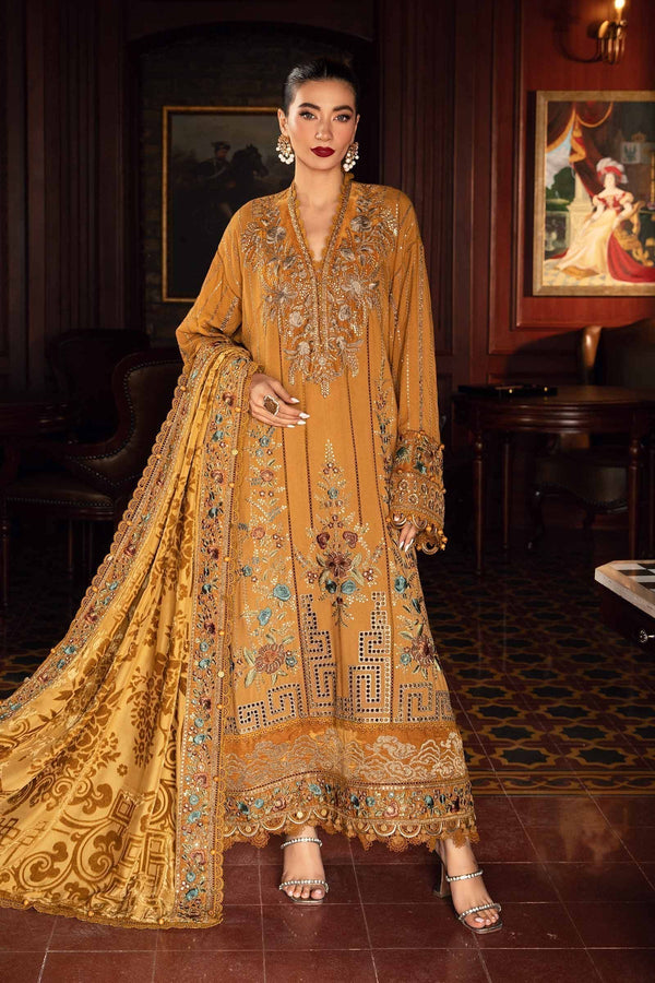 Maria B | Winter Luxe 24 | Velvet DL-1207 by Maria B - Designer Dress  - Type : Ladies Clothes - Available at Libayah - 100% Original 