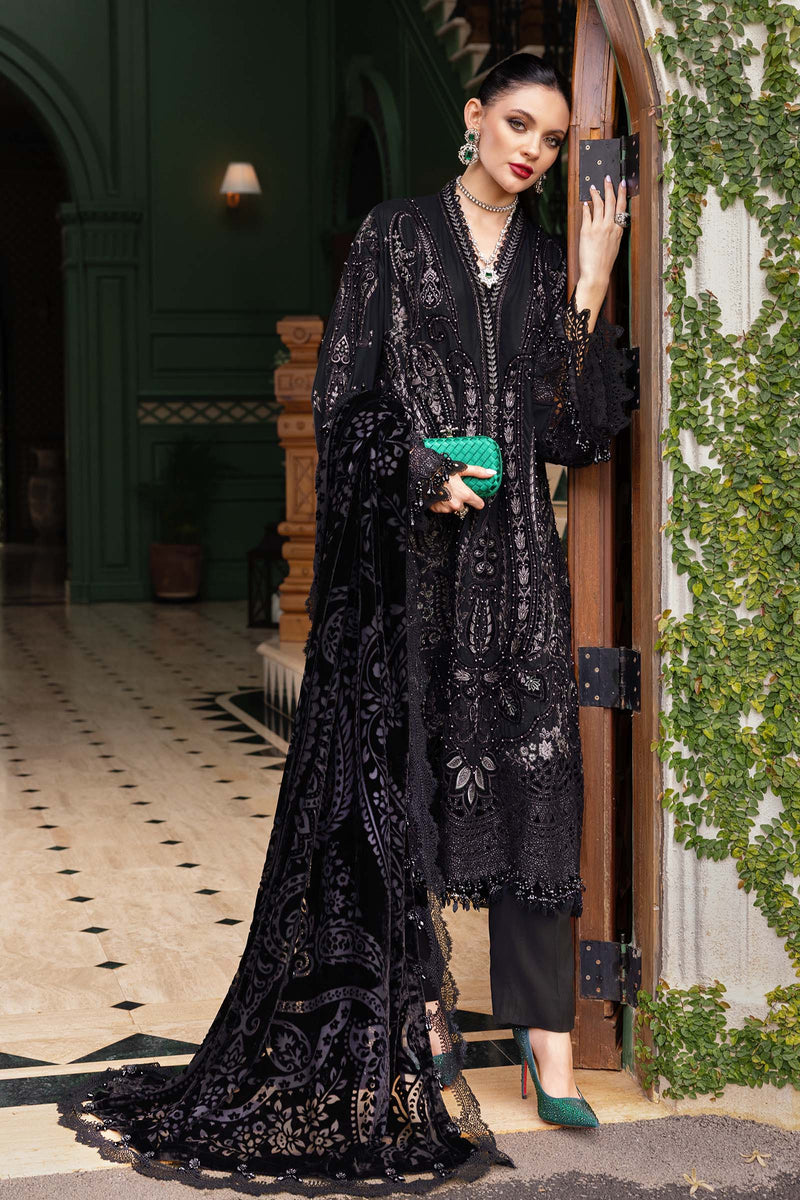 Maria B | Winter Luxe 25 | WL-1307 by Maria B - Designer Dress - Type : Ladies Clothes - Available at Libayah - 100% Original 