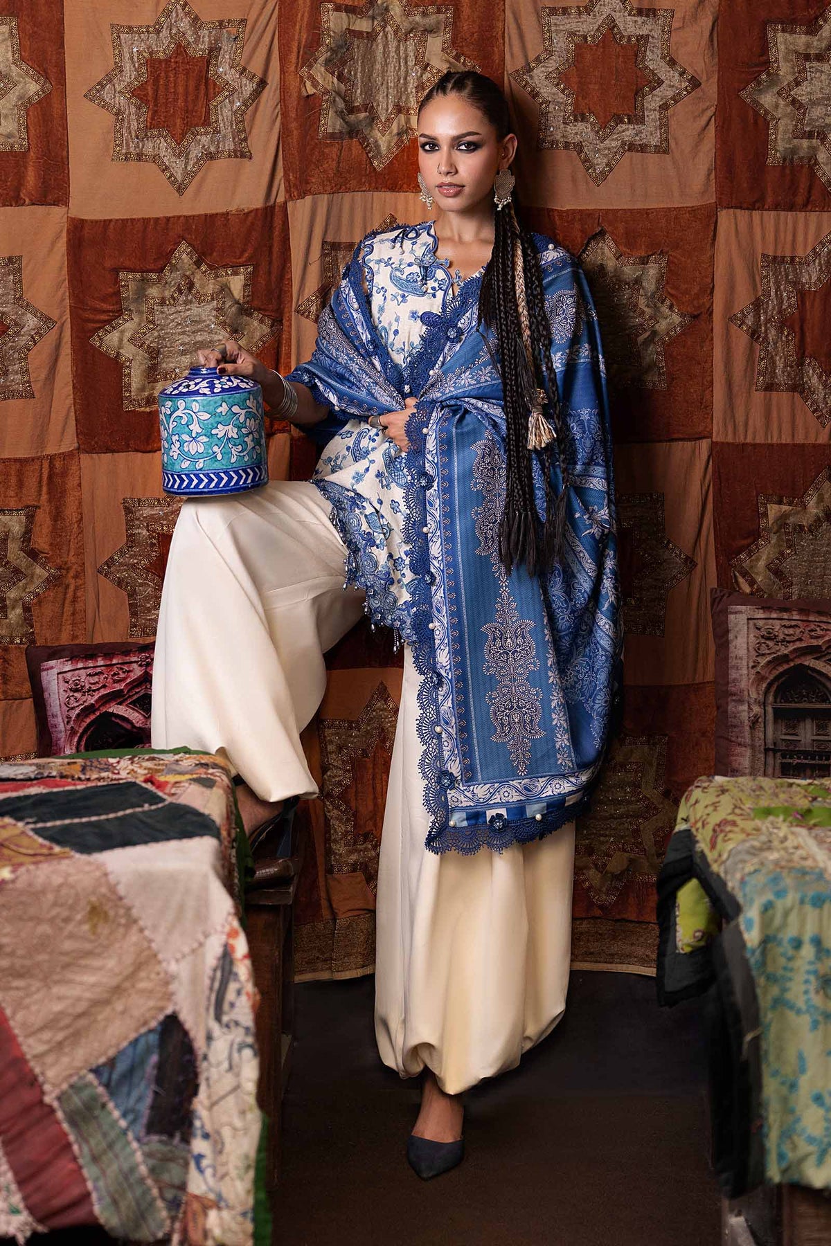 Maria B | M Prints Winter Fall 2026 | MPT-3108-A by Maria B - Designer Dress  - Type : Ladies Clothes - Available at Libayah - 100% Original 