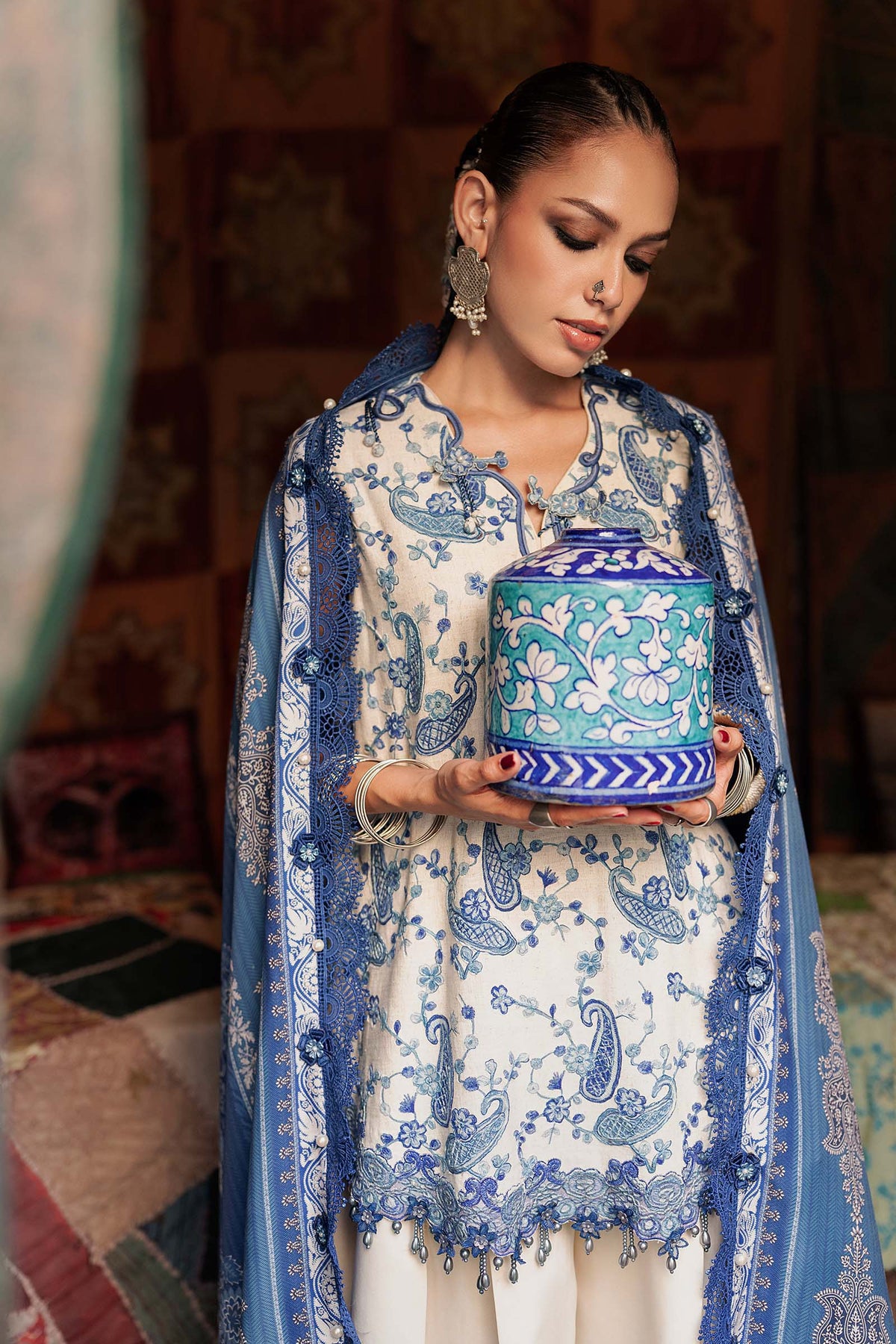 Maria B | M Prints Winter Fall 2026 | MPT-3108-A by Maria B - Designer Dress  - Type : Ladies Clothes - Available at Libayah - 100% Original 