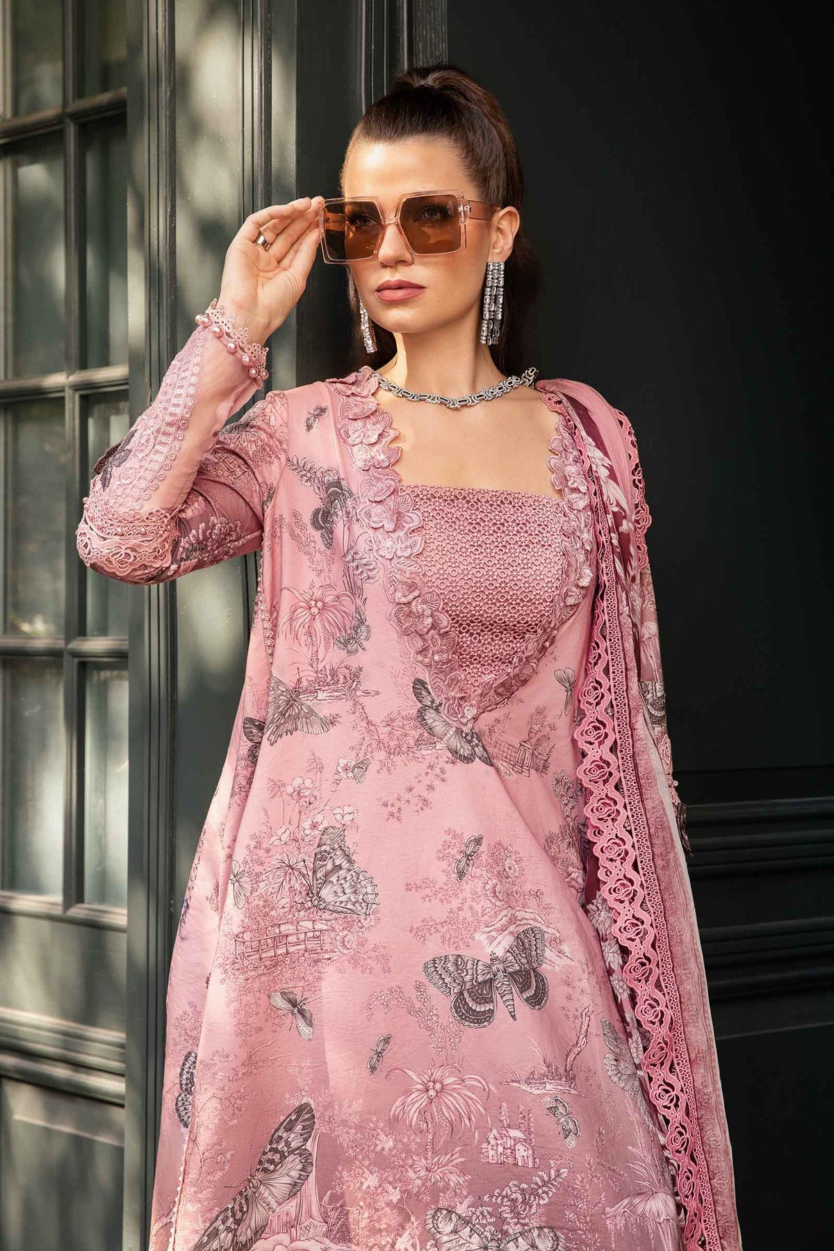 Maria B | M Prints Fall Edit 24 | MPT-2308-A by Maria B - Designer Dress  - Type : Ladies Clothes - Available at Libayah - 100% Original 