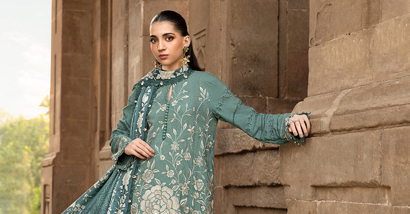 Maria B | M Prints Winter 24 | MPT-2408-A by Maria B - Designer Dress  - Type : Ladies Clothes - Available at Libayah - 100% Original 