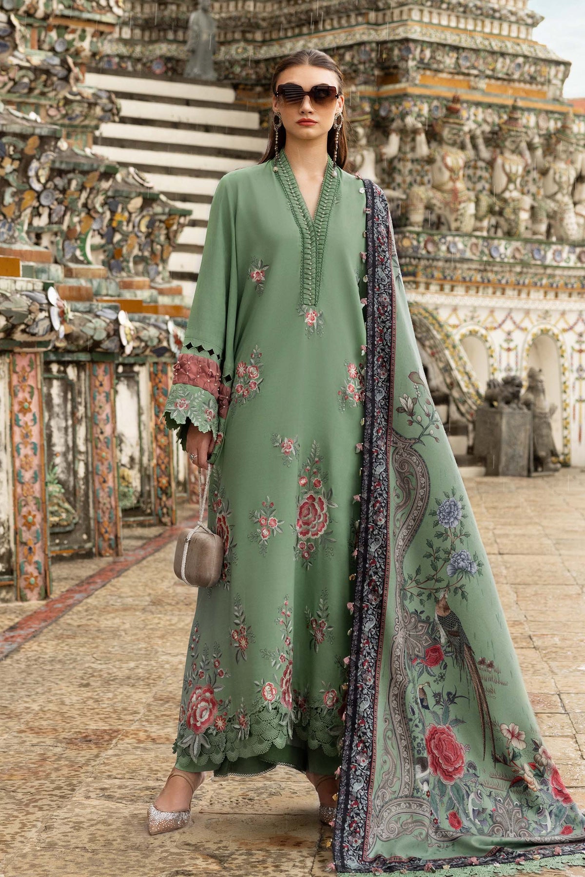Maria B | M Prints Winter 25 | MPT-2808-A by Maria B - Designer Dress  - Type : Ladies Clothes - Available at Libayah - 100% Original 