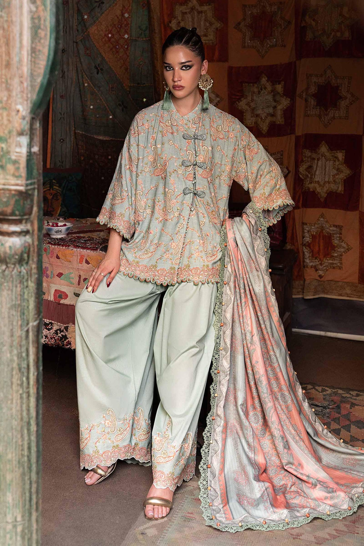 Maria B | M Prints Winter Fall 2026 | MPT-3108-B by Maria B - Designer Dress  - Type : Ladies Clothes - Available at Libayah - 100% Original 