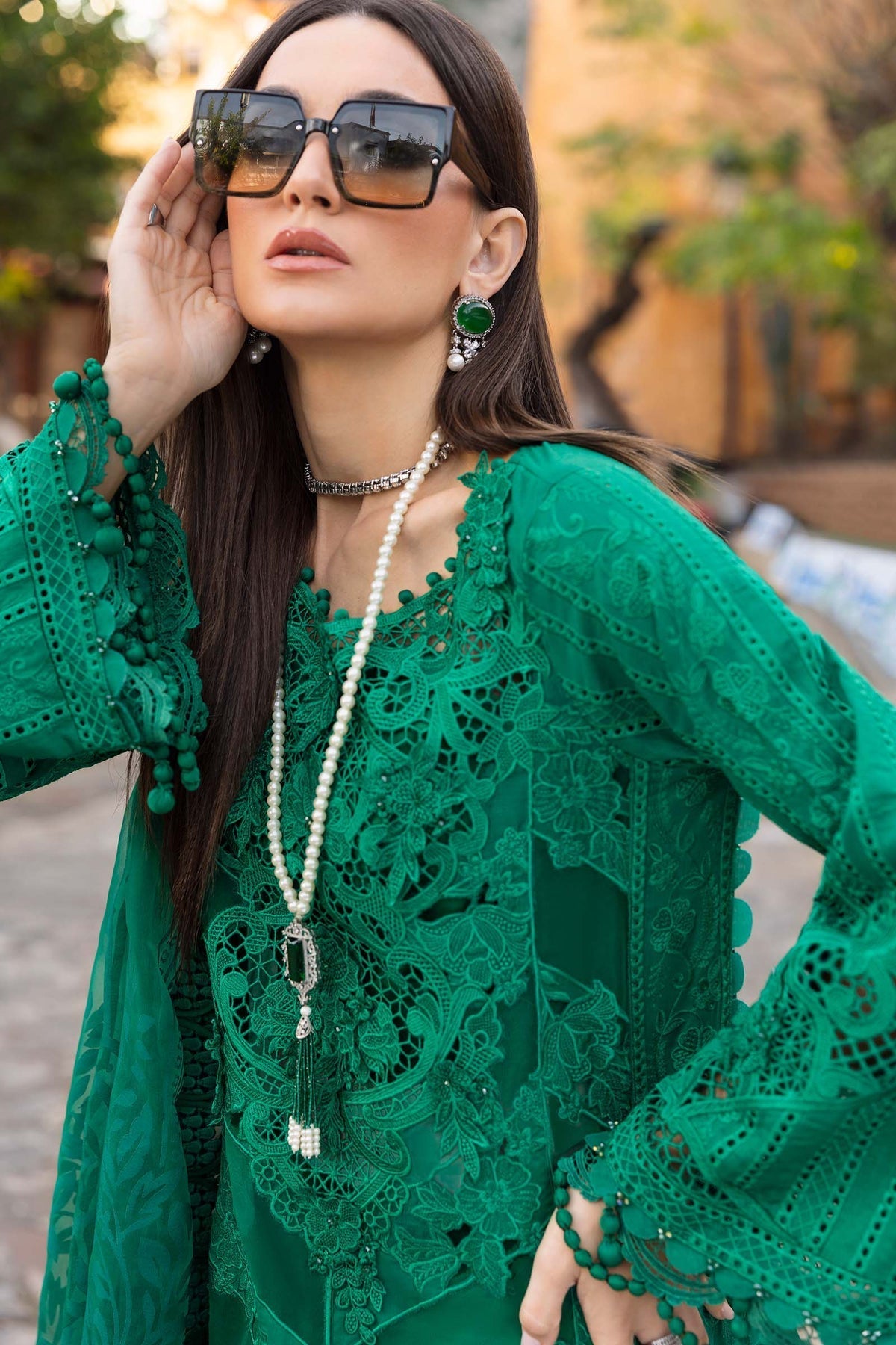 Maria B | Luxury Lawn 25 | D-2508-B by Maria B - Designer Dress - Type: Ladies Clothes - Available at Libayah - 100% Original