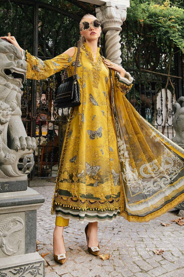 Maria B | M Prints Fall Edit 24 | MPT-2308-B by Maria B - Designer Dress  - Type : Ladies Clothes - Available at Libayah - 100% Original 