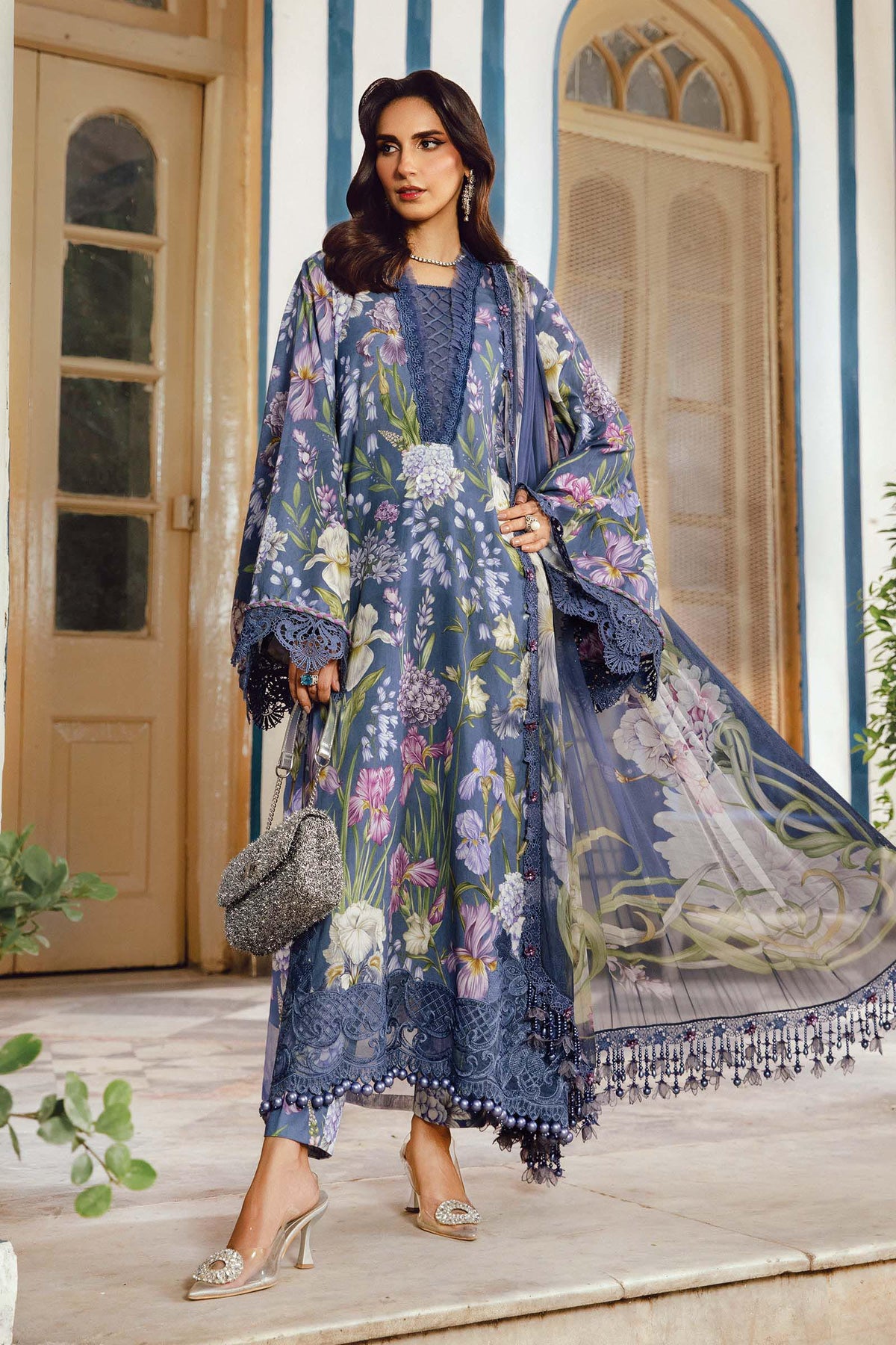 MPT-2708-B – authentic Pakistani dress from the Maria B M Prints Winter 25 collection for women in the UK