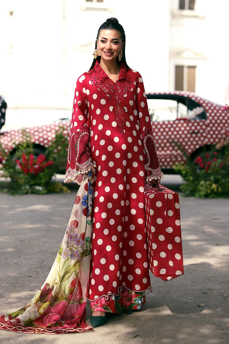 Maria B | M Prints 26 | MPT-3008-B by Maria B - Designer Dress  - Type : Ladies Clothes - Available at Libayah - 100% Original 