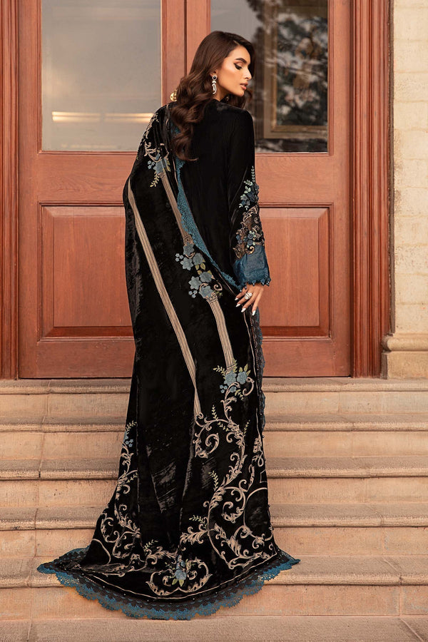 Maria B | Winter Luxe 24 | Velvet DL-1208 by Maria B - Designer Dress  - Type : Ladies Clothes - Available at Libayah - 100% Original 