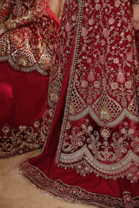Maria B | Mbroidered Formals 24 | Organza Suit | BD-2908 by Maria B - Designer Dress  - Type : Wedding Dress - Available at Libayah - 100% Original 