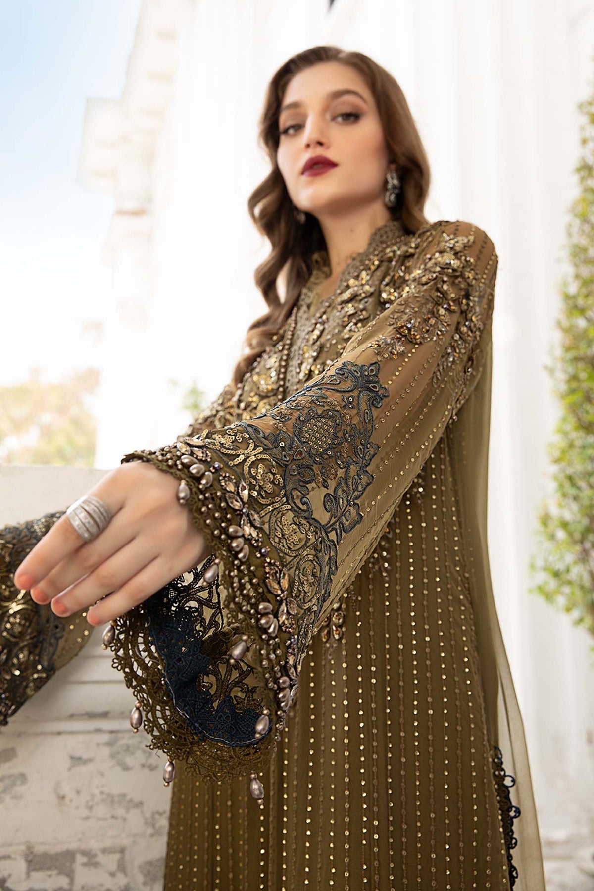 Maria B | Chiffon Formals 24 | Chiffon Suit | MPC-24-108 by Maria B - Designer Dress - Type: Formal - Available at Libayah - 100% Original