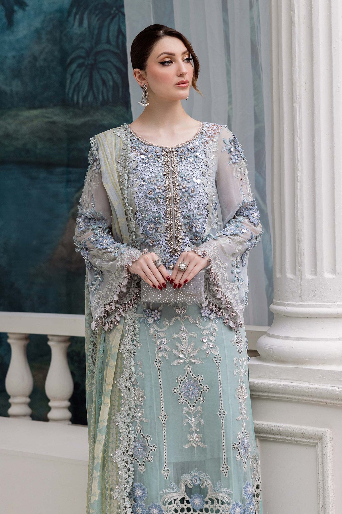 Maria B | Chiffon Formals 25 | MPC-25-108 by Maria B - Designer Dress  - Type : Ladies Clothes - Available at Libayah - 100% Original 