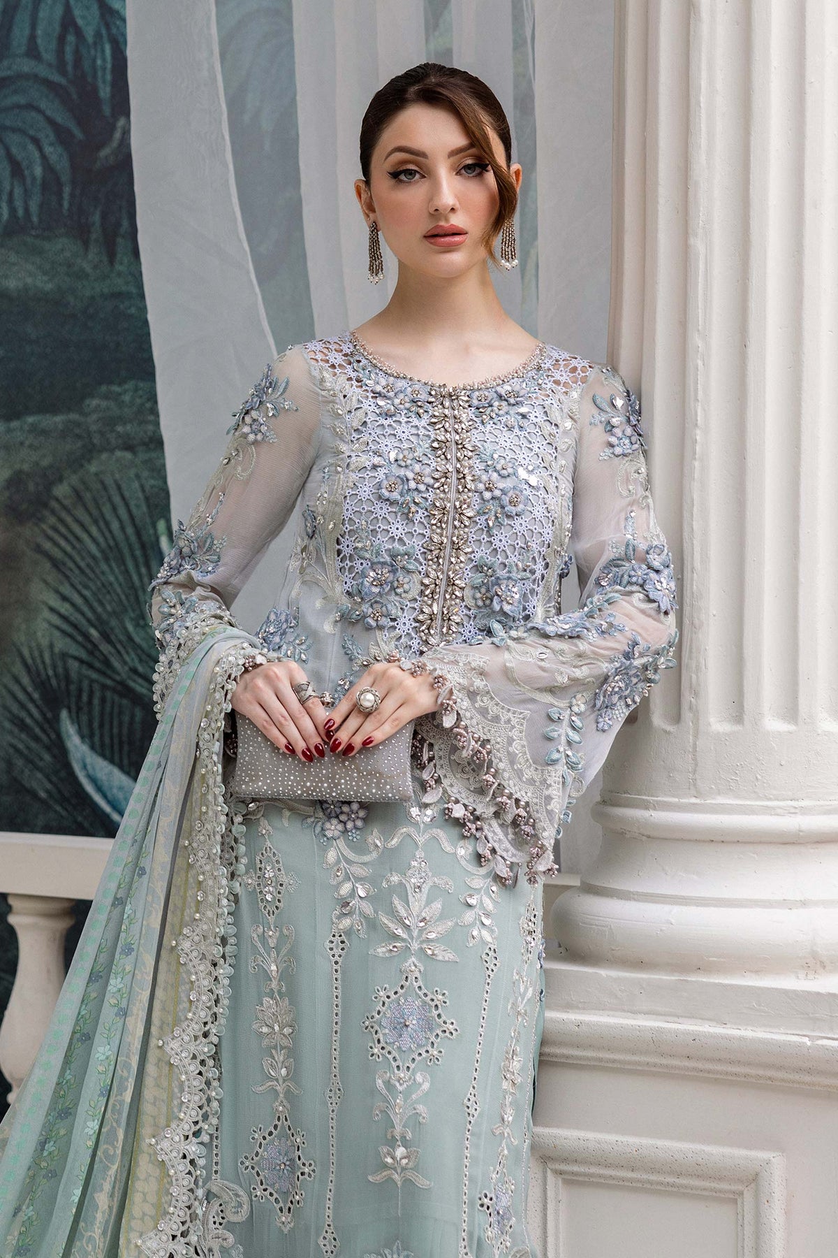 Maria B | Chiffon Formals 25 | MPC-25-108 by Maria B - Designer Dress  - Type : Ladies Clothes - Available at Libayah - 100% Original 