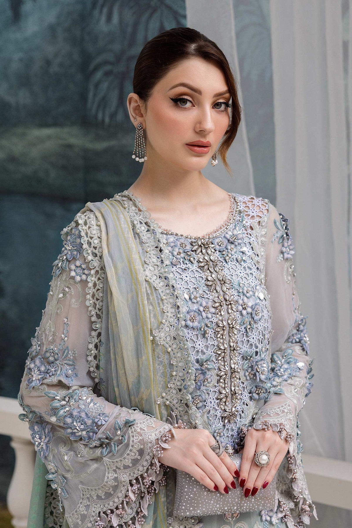 Maria B | Chiffon Formals 25 | MPC-25-108 by Maria B - Designer Dress  - Type : Ladies Clothes - Available at Libayah - 100% Original 