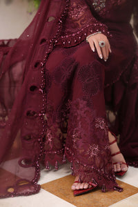 Maria b | Chiffon Formals 26 | MPC-26-108-Burgundy by Maria B - Designer Dress  - Type : Ladies Clothes - Available at Libayah - 100% Original 