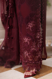 Maria b | Chiffon Formals 26 | MPC-26-108-Burgundy by Maria B - Designer Dress  - Type : Ladies Clothes - Available at Libayah - 100% Original 
