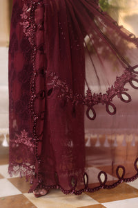 Maria b | Chiffon Formals 26 | MPC-26-108-Burgundy by Maria B - Designer Dress  - Type : Ladies Clothes - Available at Libayah - 100% Original 