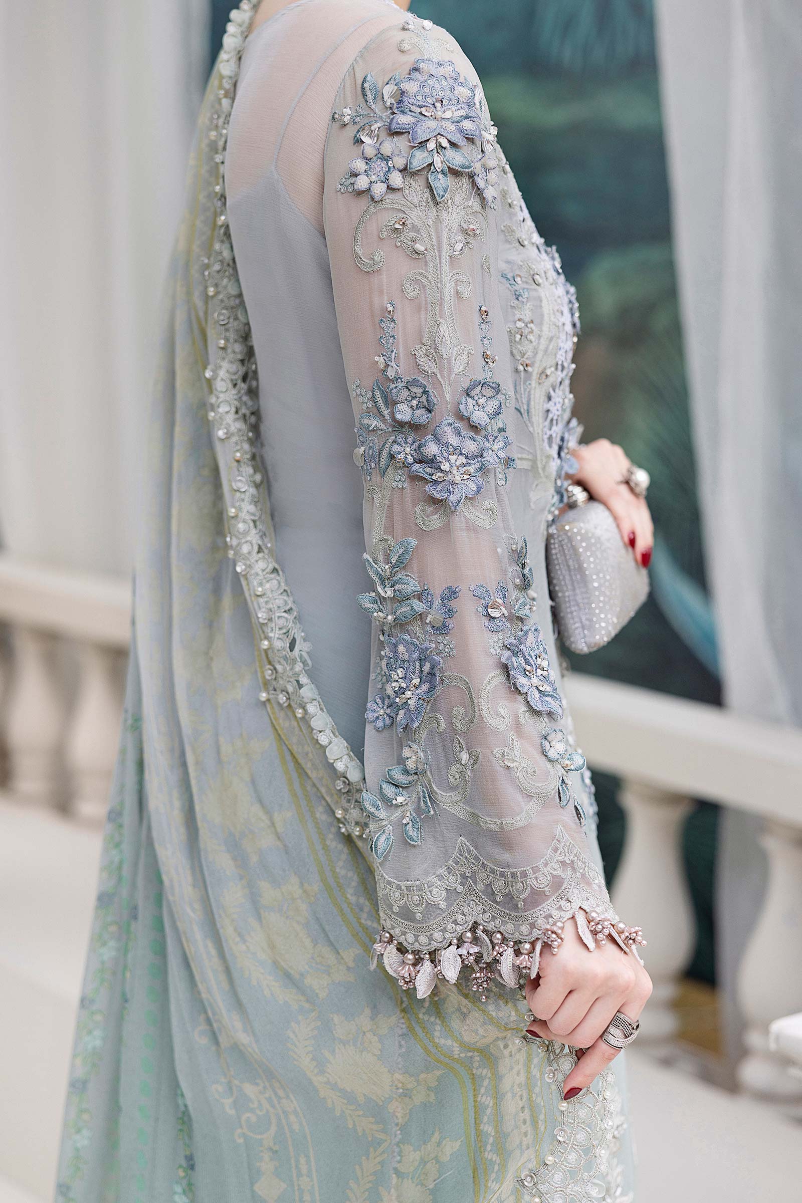Maria B | Chiffon Formals 25 | MPC-25-108 by Maria B - Designer Dress  - Type : Ladies Clothes - Available at Libayah - 100% Original 