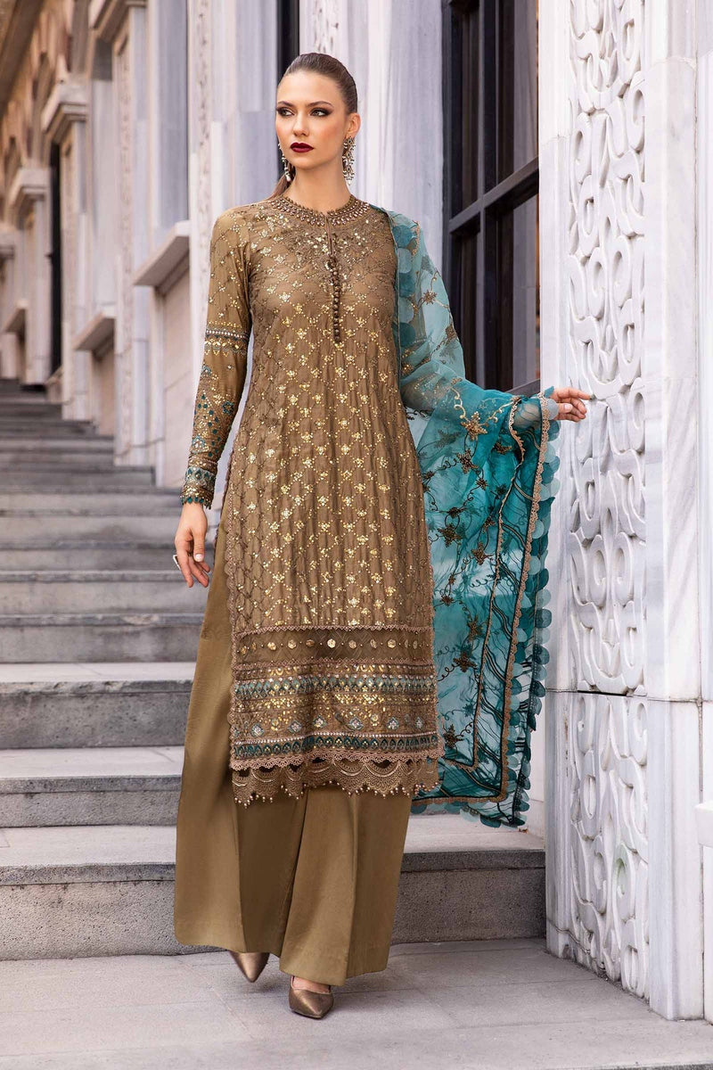 Maria B | Sateen Formals 24 | CST-808 by Maria B - Designer Dress - Type: Formal - Available at Libayah - 100% Original