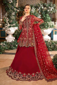 Maria B | Mbroidered Formals 24 | Organza Suit | BD-2908 by Maria B - Designer Dress  - Type : Wedding Dress - Available at Libayah - 100% Original 