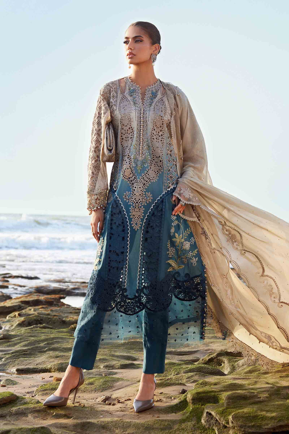 Maria B | Eid Collection 25 | 25-08 by Maria B - Designer Dress - Type: Ladies Clothes - Available at Libayah - 100% Original