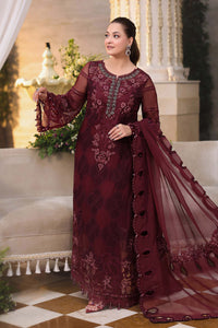 Maria b | Chiffon Formals 26 | MPC-26-108-Burgundy by Maria B - Designer Dress  - Type : Ladies Clothes - Available at Libayah - 100% Original 
