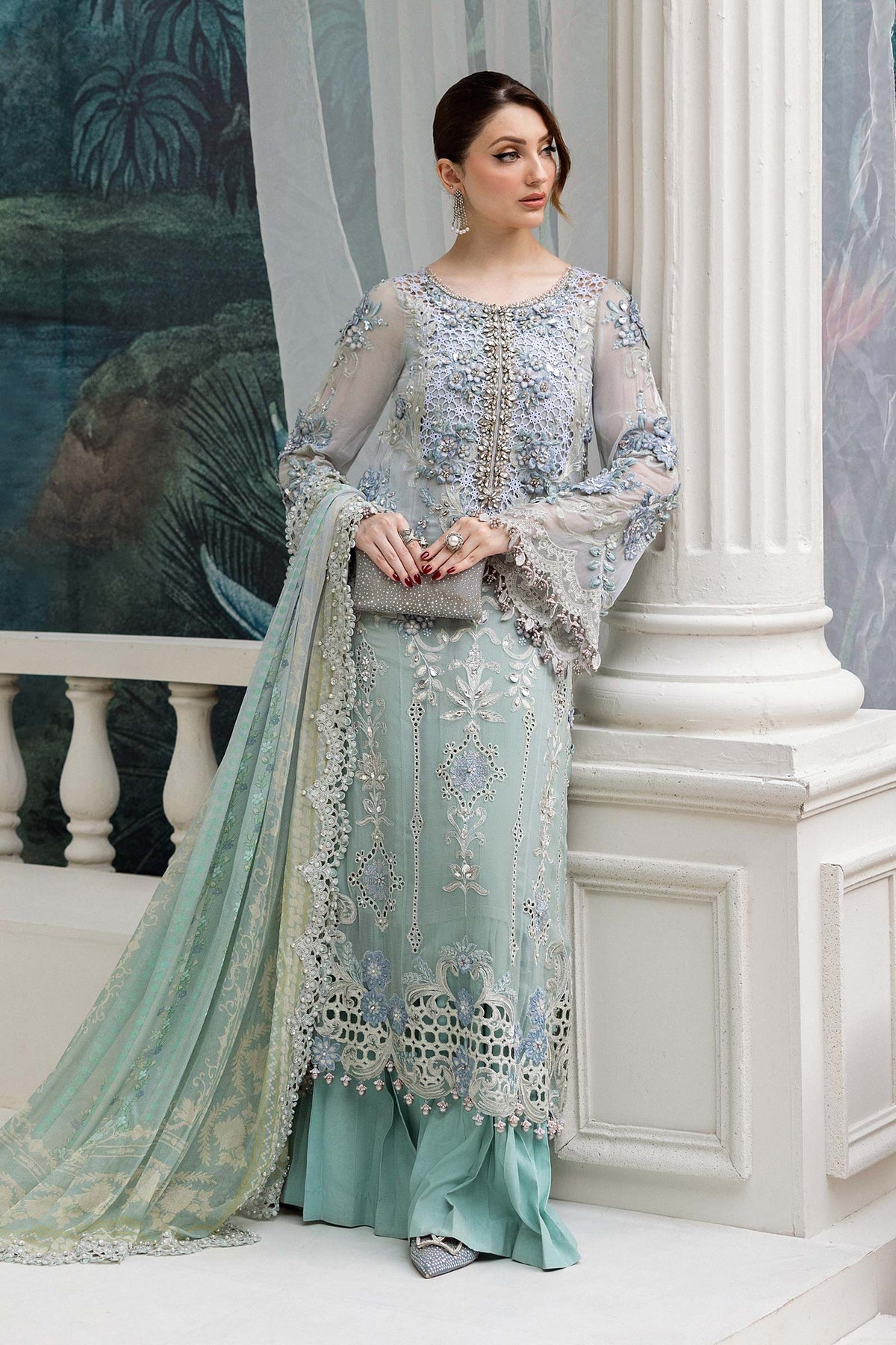 Maria B | Chiffon Formals 25 | MPC-25-108 by Maria B - Designer Dress  - Type : Ladies Clothes - Available at Libayah - 100% Original 