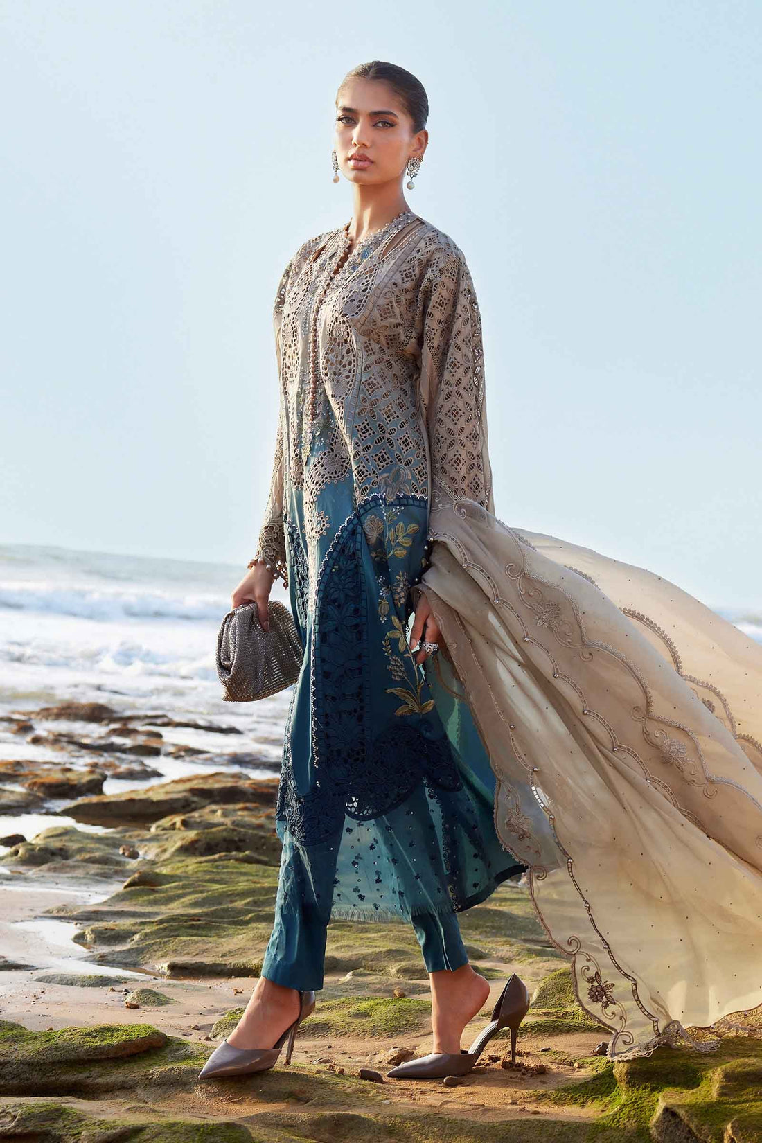 Maria B | Eid Collection 25 | 25-08 by Maria B - Designer Dress - Type: Ladies Clothes - Available at Libayah - 100% Original
