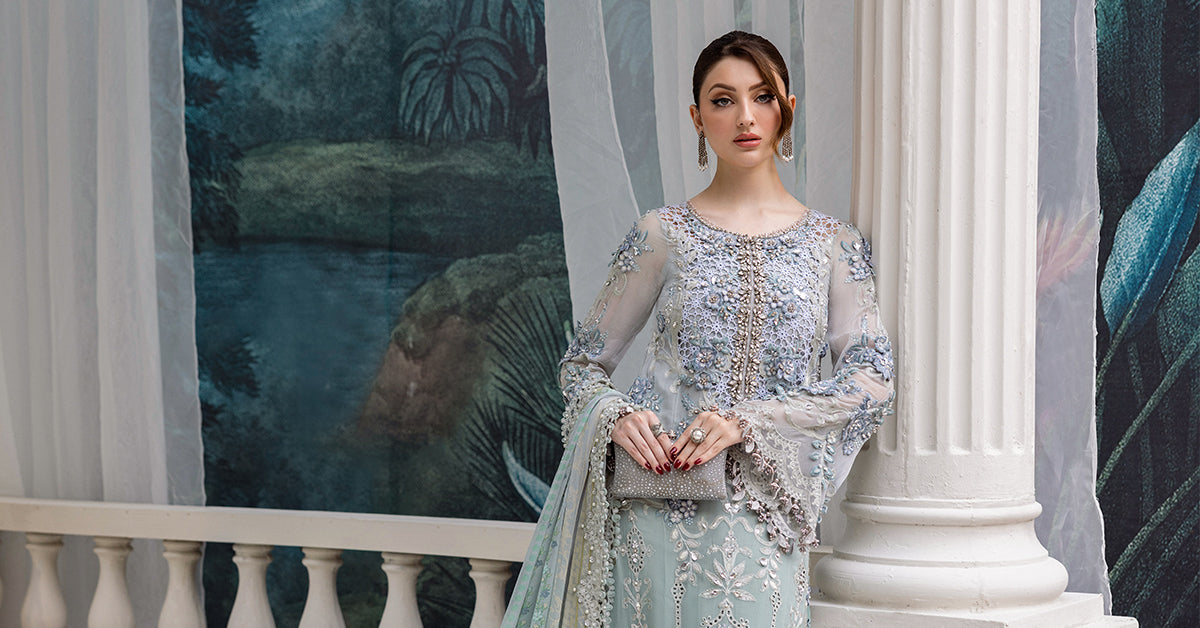 Maria B | Chiffon Formals 25 | MPC-25-108 by Maria B - Designer Dress  - Type : Ladies Clothes - Available at Libayah - 100% Original 