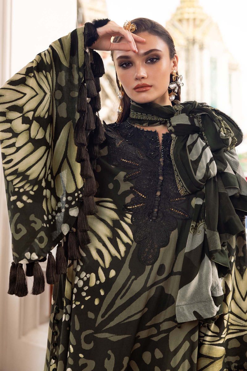 Maria B | M Prints Winter 25 | MPT-2809-A by Maria B - Designer Dress  - Type : Ladies Clothes - Available at Libayah - 100% Original 