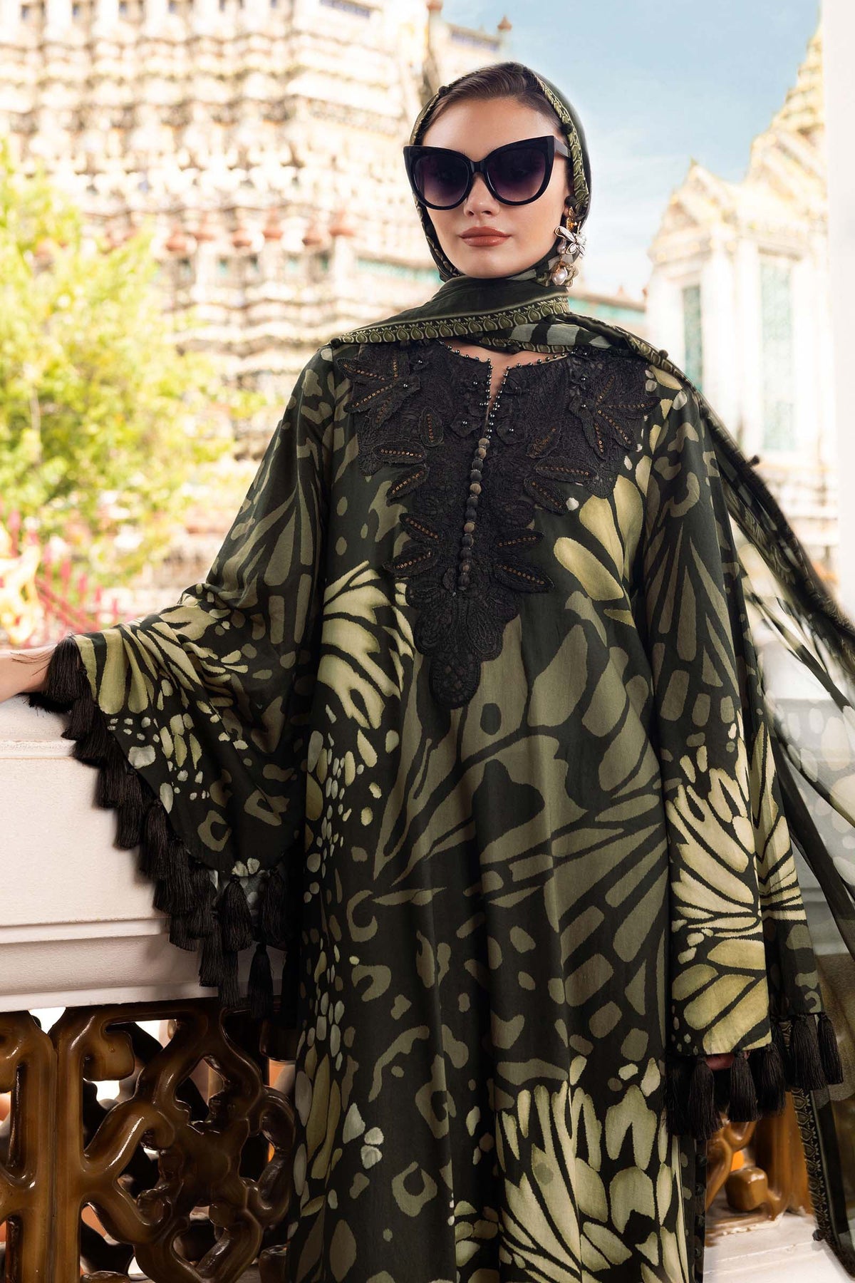 Maria B | M Prints Winter 25 | MPT-2809-A by Maria B - Designer Dress  - Type : Ladies Clothes - Available at Libayah - 100% Original 