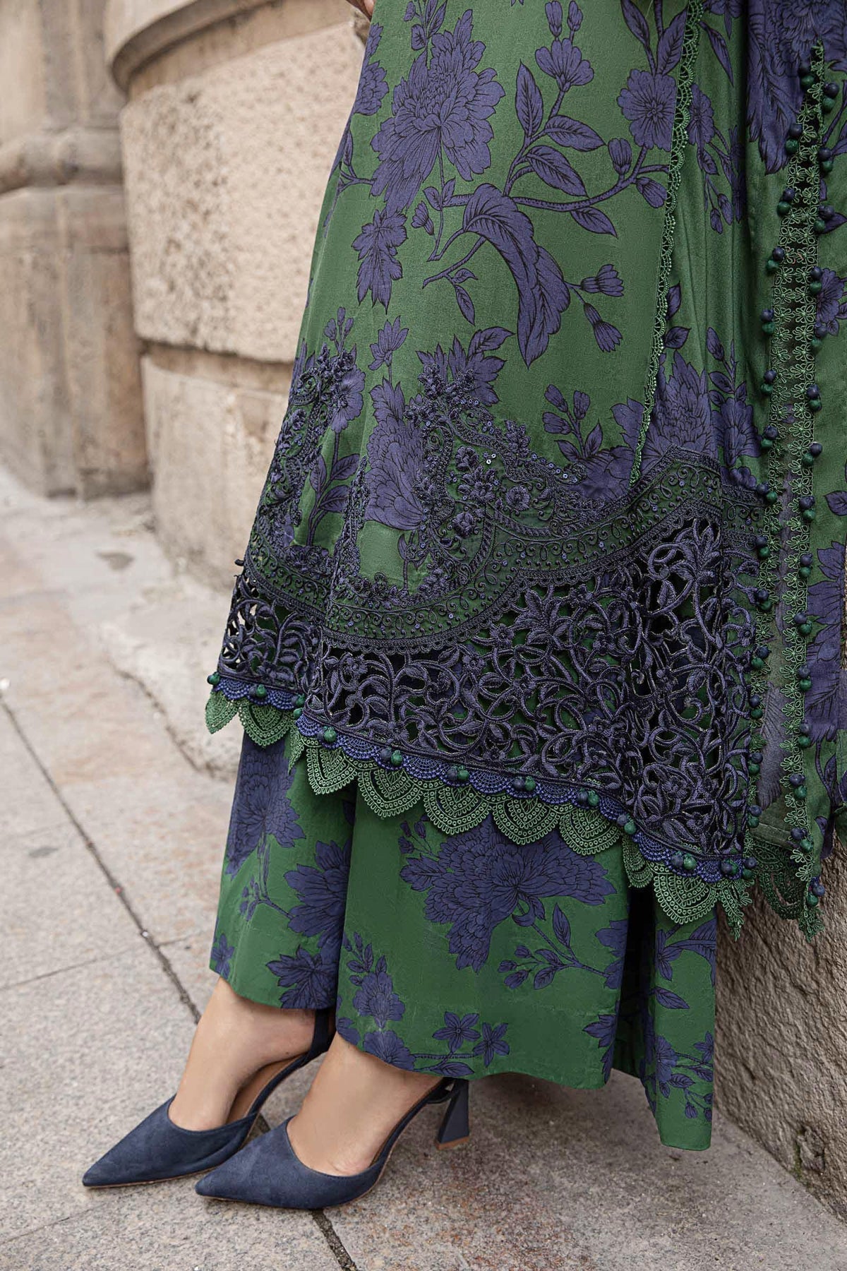 Maria B | M Prints Fall Edit 24 | MPT-2309-B by Maria B - Designer Dress  - Type : Ladies Clothes - Available at Libayah - 100% Original 