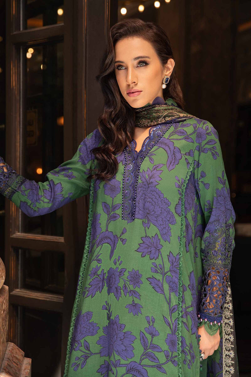 Maria B | M Prints Fall Edit 24 | MPT-2309-B by Maria B - Designer Dress  - Type : Ladies Clothes - Available at Libayah - 100% Original 