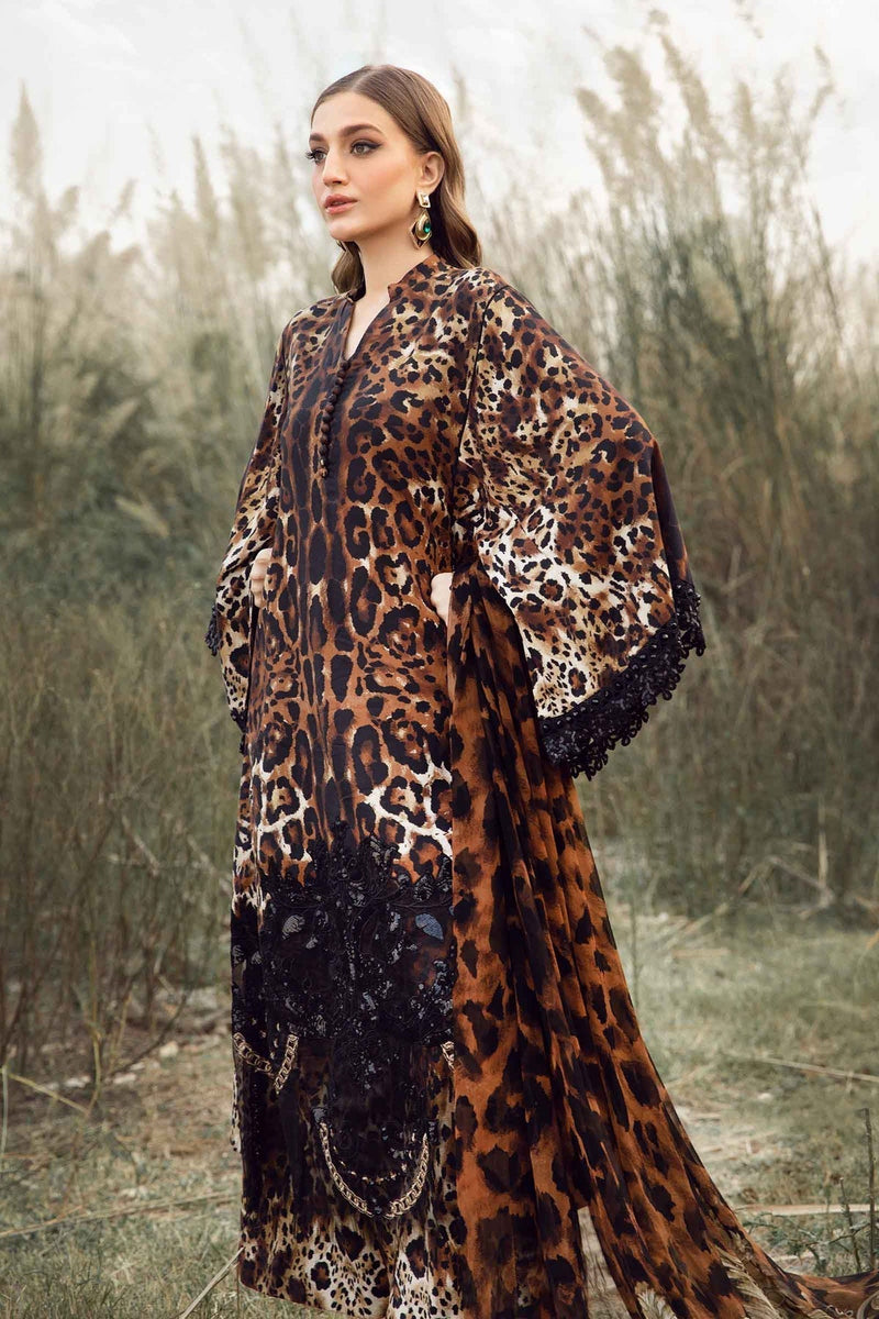 Maria B | M Prints Winter 24 | MPT-2409-B by Maria B - Designer Dress  - Type : Ladies Clothes - Available at Libayah - 100% Original 