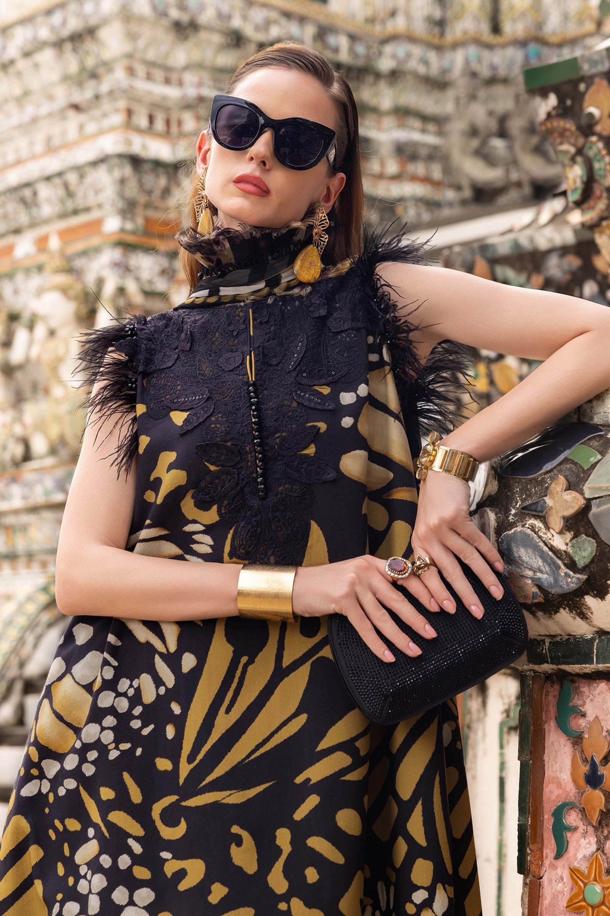 Maria B | M Prints Winter 25 | MPT-2809-B by Maria B - Designer Dress  - Type : Ladies Clothes - Available at Libayah - 100% Original 