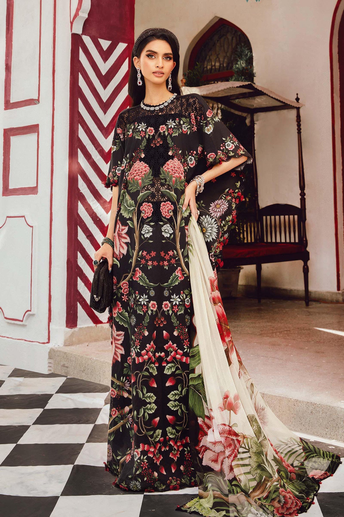 MPT-2709-B – authentic Pakistani dress from the Maria B M Prints Winter 25 collection for women in the UK