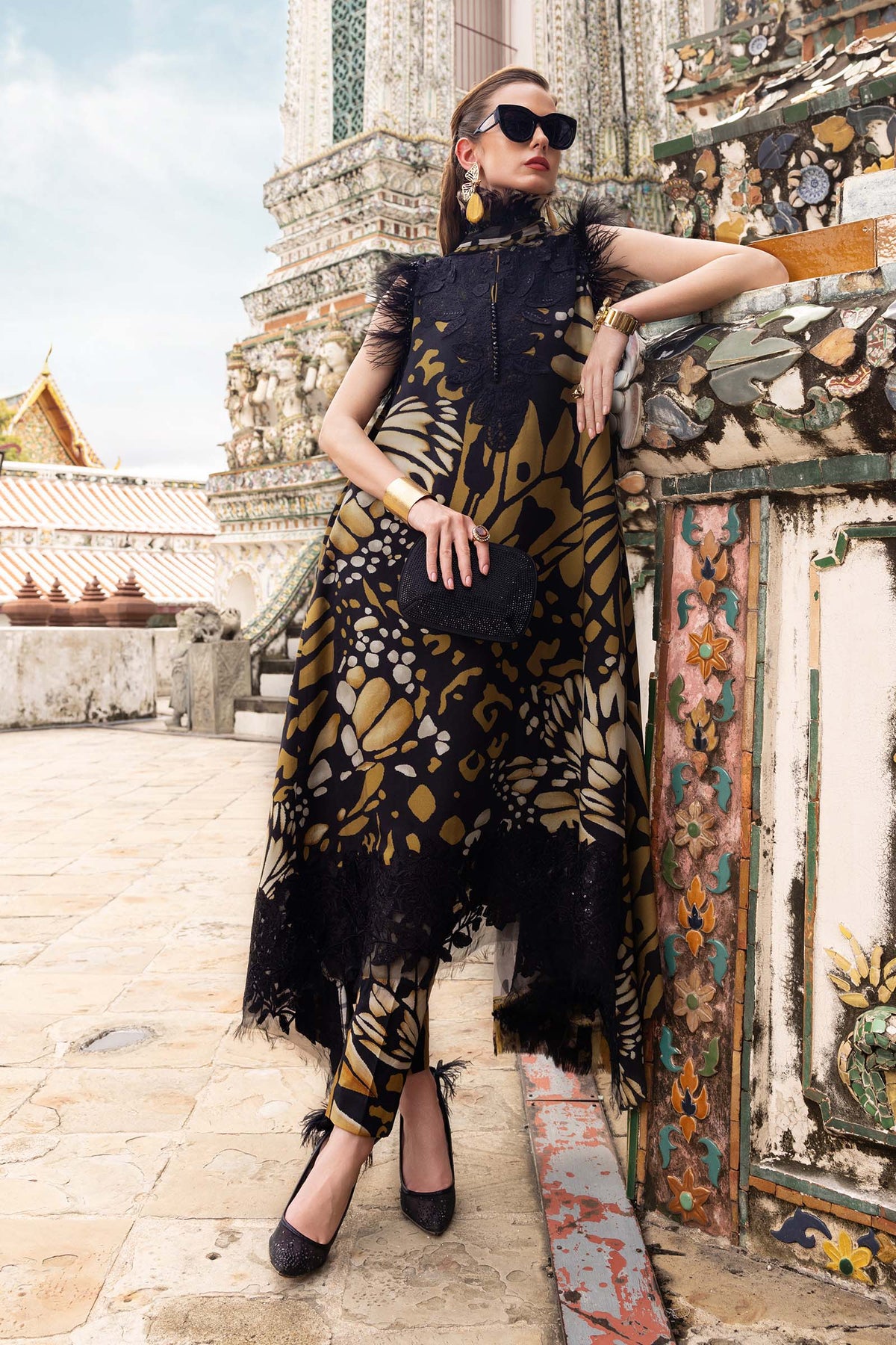 Maria B | M Prints Winter 25 | MPT-2809-B by Maria B - Designer Dress  - Type : Ladies Clothes - Available at Libayah - 100% Original 