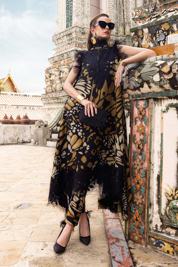 Maria B | M Prints Winter 25 | MPT-2809-B by Maria B - Designer Dress  - Type : Ladies Clothes - Available at Libayah - 100% Original 