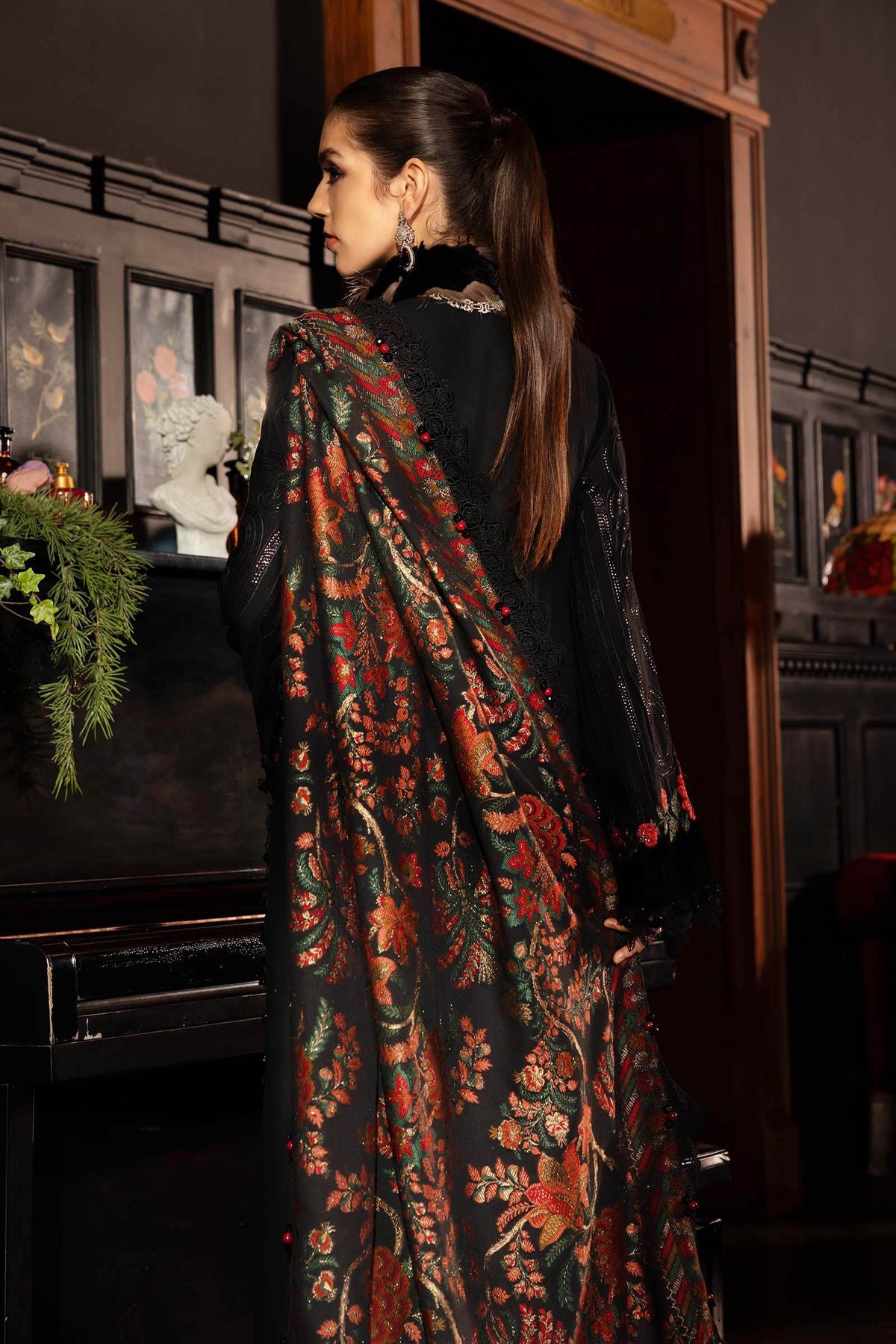 Maria B | Winter Luxe 25 | WL-1309 by Maria B - Designer Dress - Type : Ladies Clothes - Available at Libayah - 100% Original 