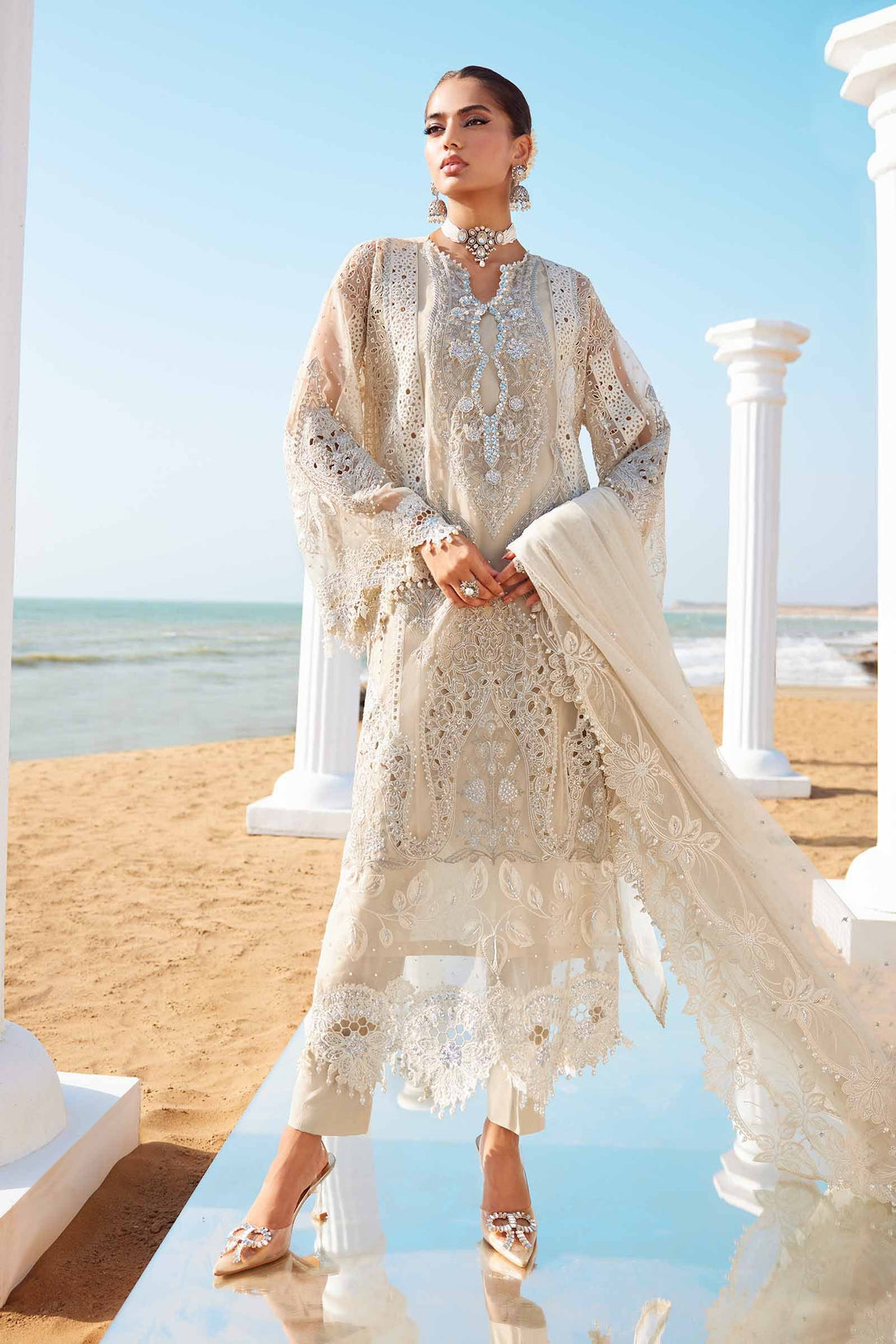 Maria B | Eid Collection 25 | 25-09 by Maria B - Designer Dress - Type: Ladies Clothes - Available at Libayah - 100% Original
