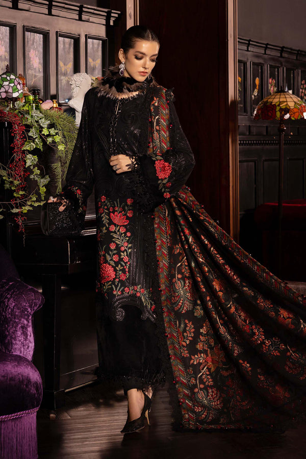 Maria B | Winter Luxe 25 | WL-1309 by Maria B - Designer Dress - Type : Ladies Clothes - Available at Libayah - 100% Original 