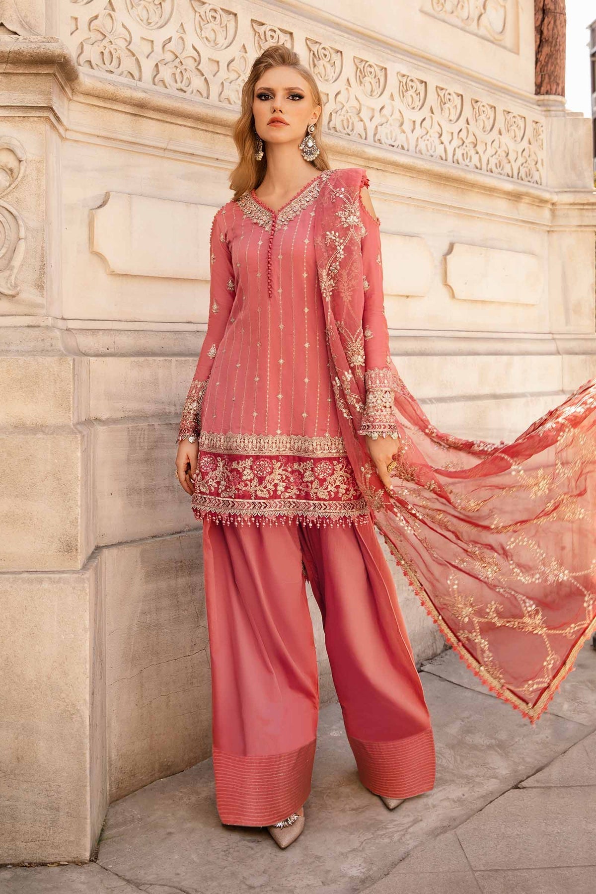 Maria B | Sateen Formals 24 | CST-809 by Maria B - Designer Dress - Type: Formal - Available at Libayah - 100% Original