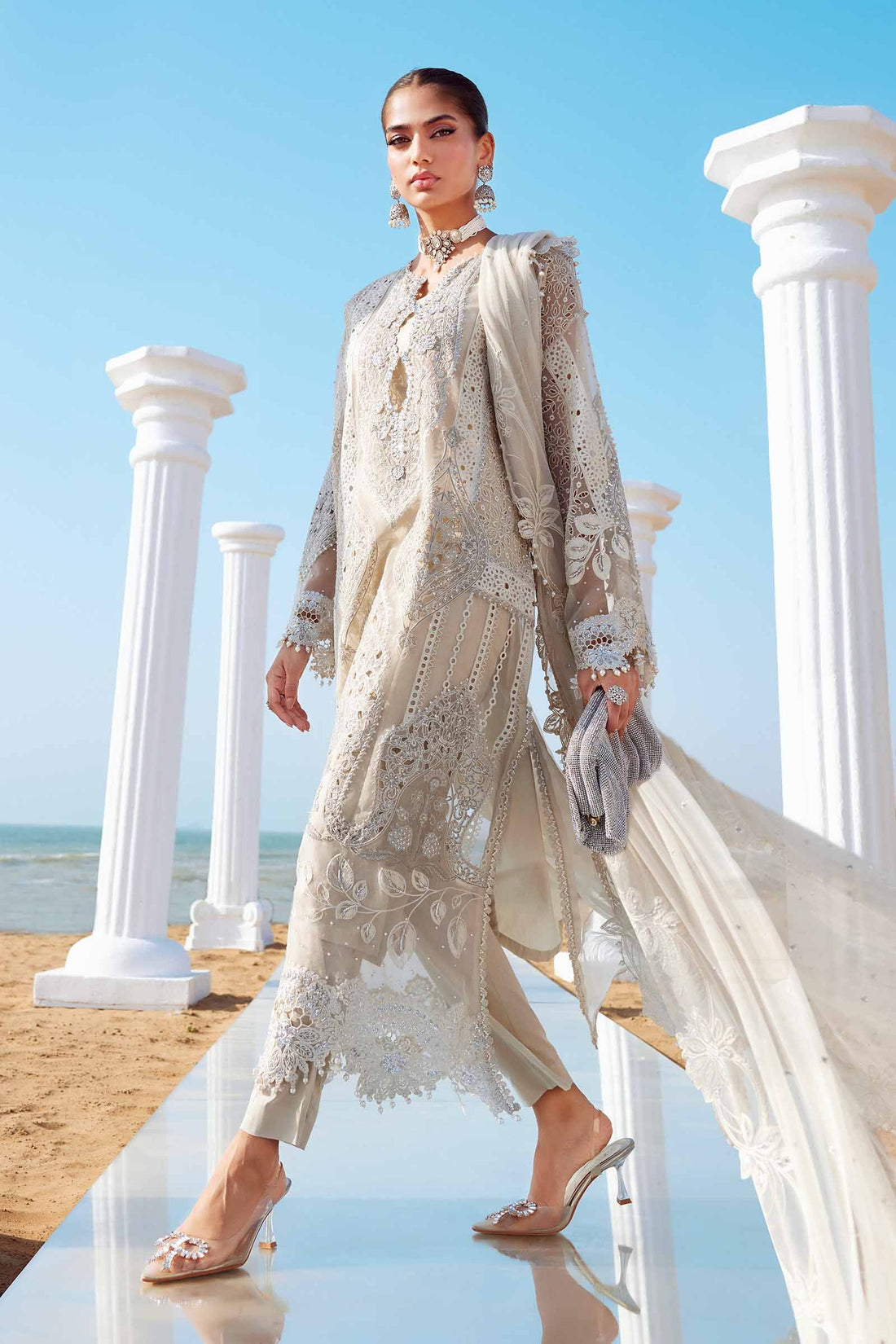 Maria B | Eid Collection 25 | 25-09 by Maria B - Designer Dress - Type: Ladies Clothes - Available at Libayah - 100% Original