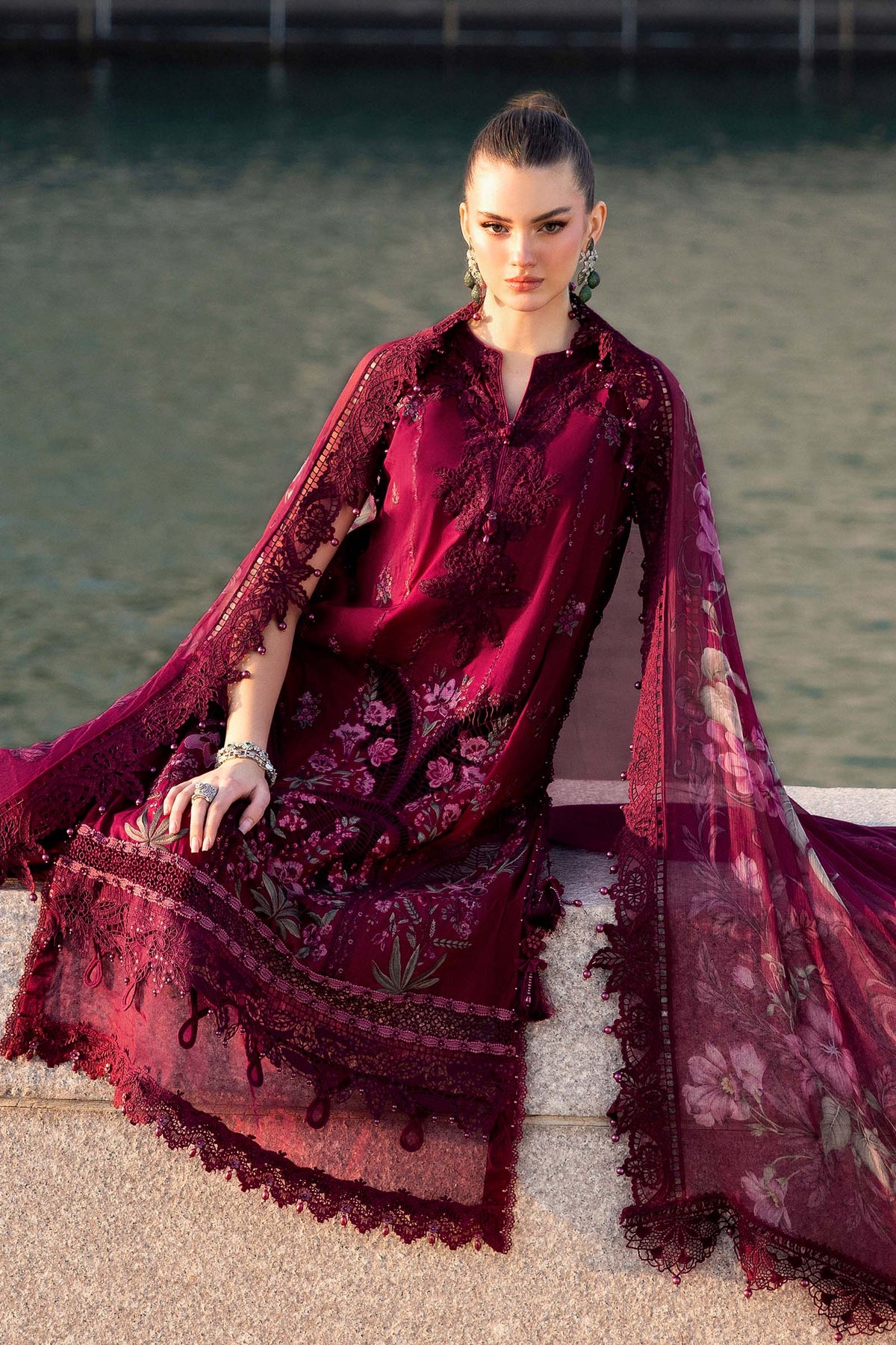 Maria B | Lawn 26 | D-2611-B - by Libayah - Registered Vendor of : Maria B - 100% Original Designer Dress