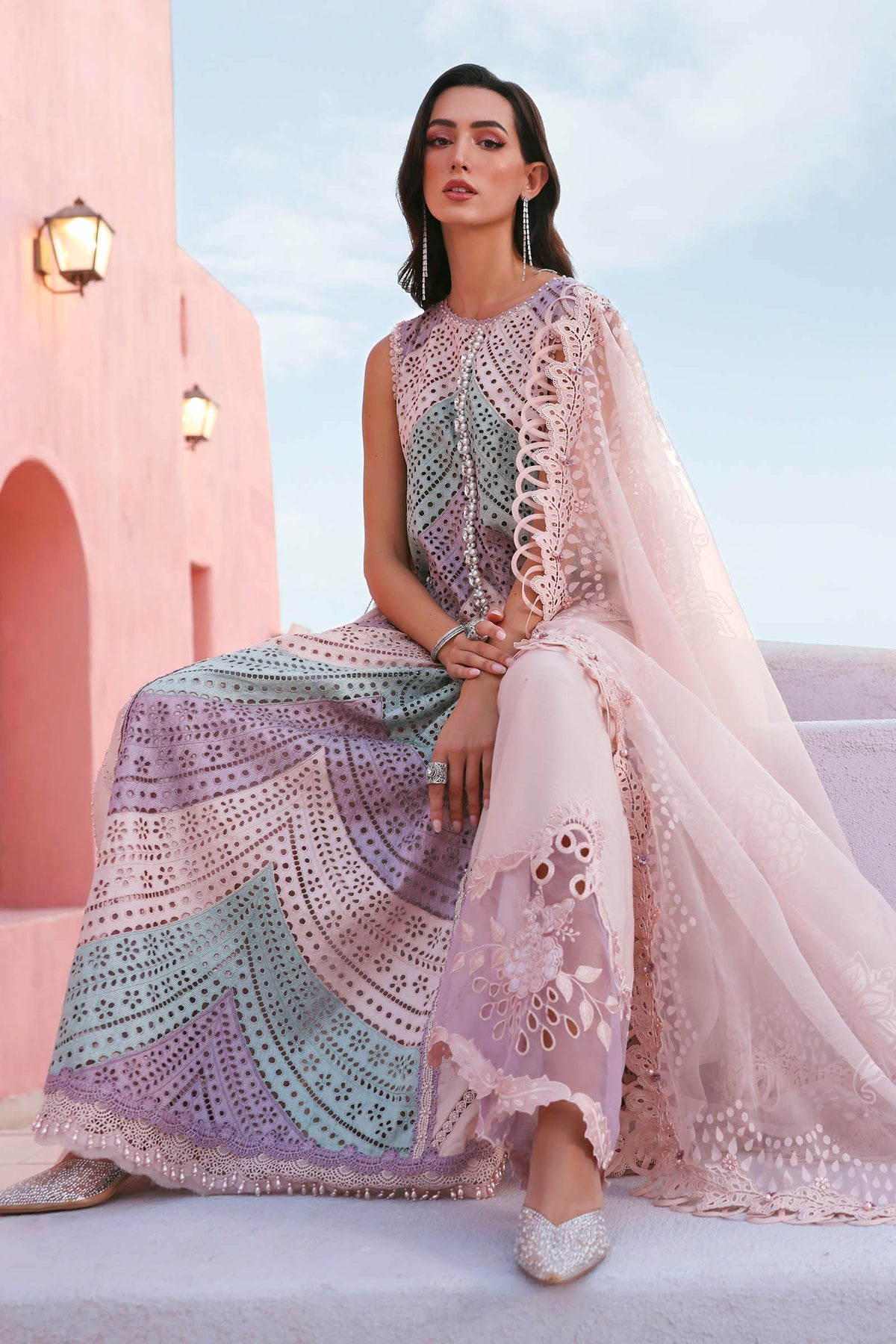 Maria B | Lawn 26 | D-2612-B - by Libayah - Registered Vendor of : Maria B - 100% Original Designer Dress