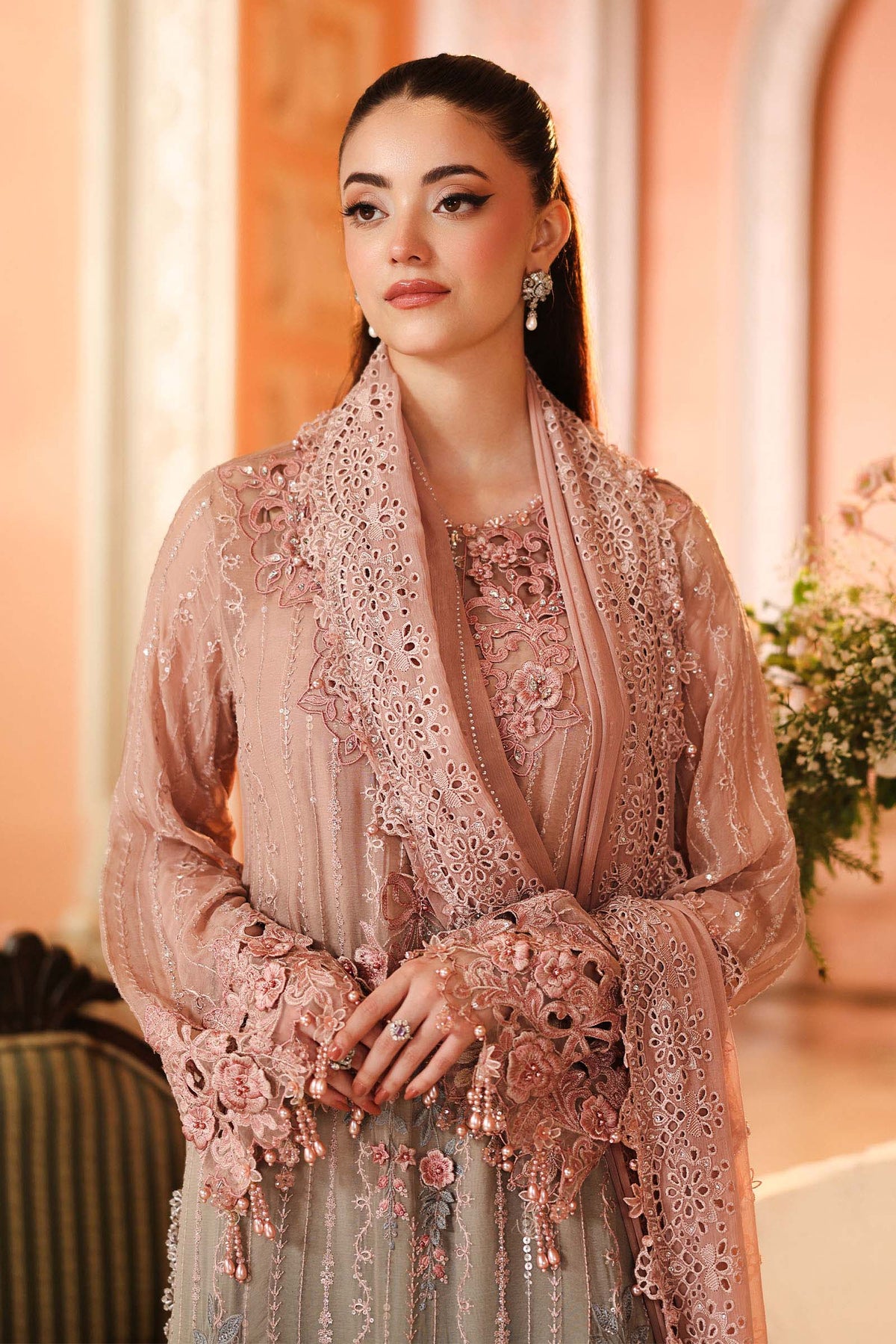 Maria B | Royale Tea Affair | MPC-26-202-Ombre Blossom by Maria B - Designer Dress  - Type : Ladies Clothes - Available at Libayah - 100% Original 
