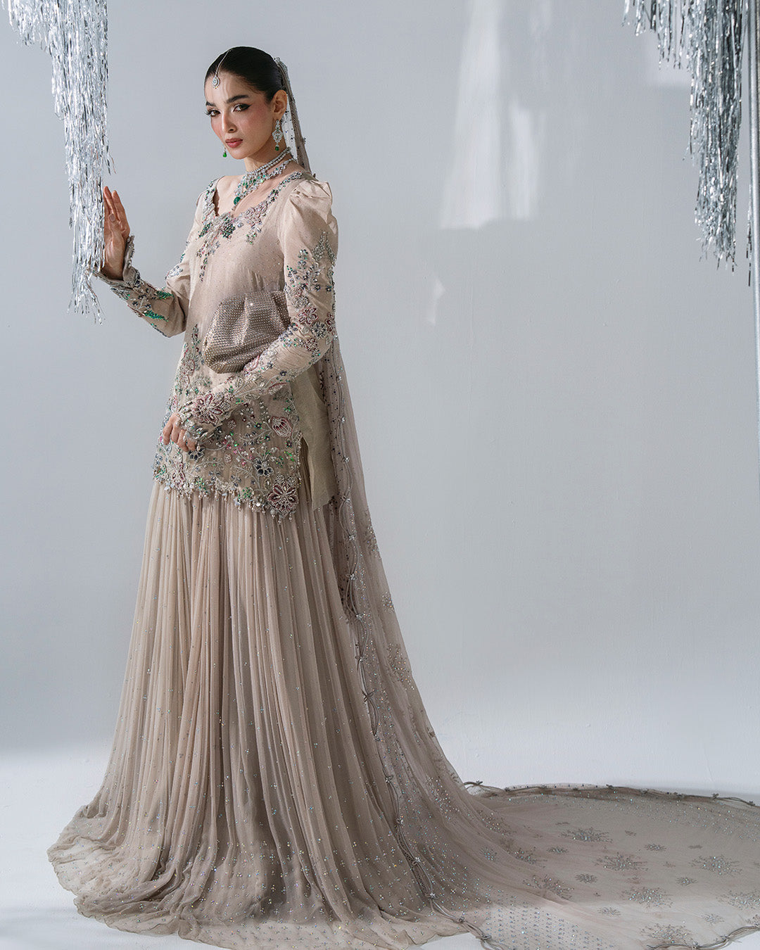 Maria B | Mbroidered Wedding Formals 26 | BD-3103-Moon Grey