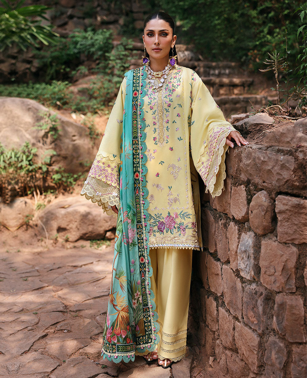 Republic Womenswear | Talia Luxury Lawn 25 | D3-A - Lina by Republic Womenswear - Designer Dress - Type: Ladies Clothes - Available at Libayah - 100% Original